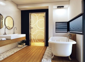 Стеклянные двери в ванную в Краснодаре